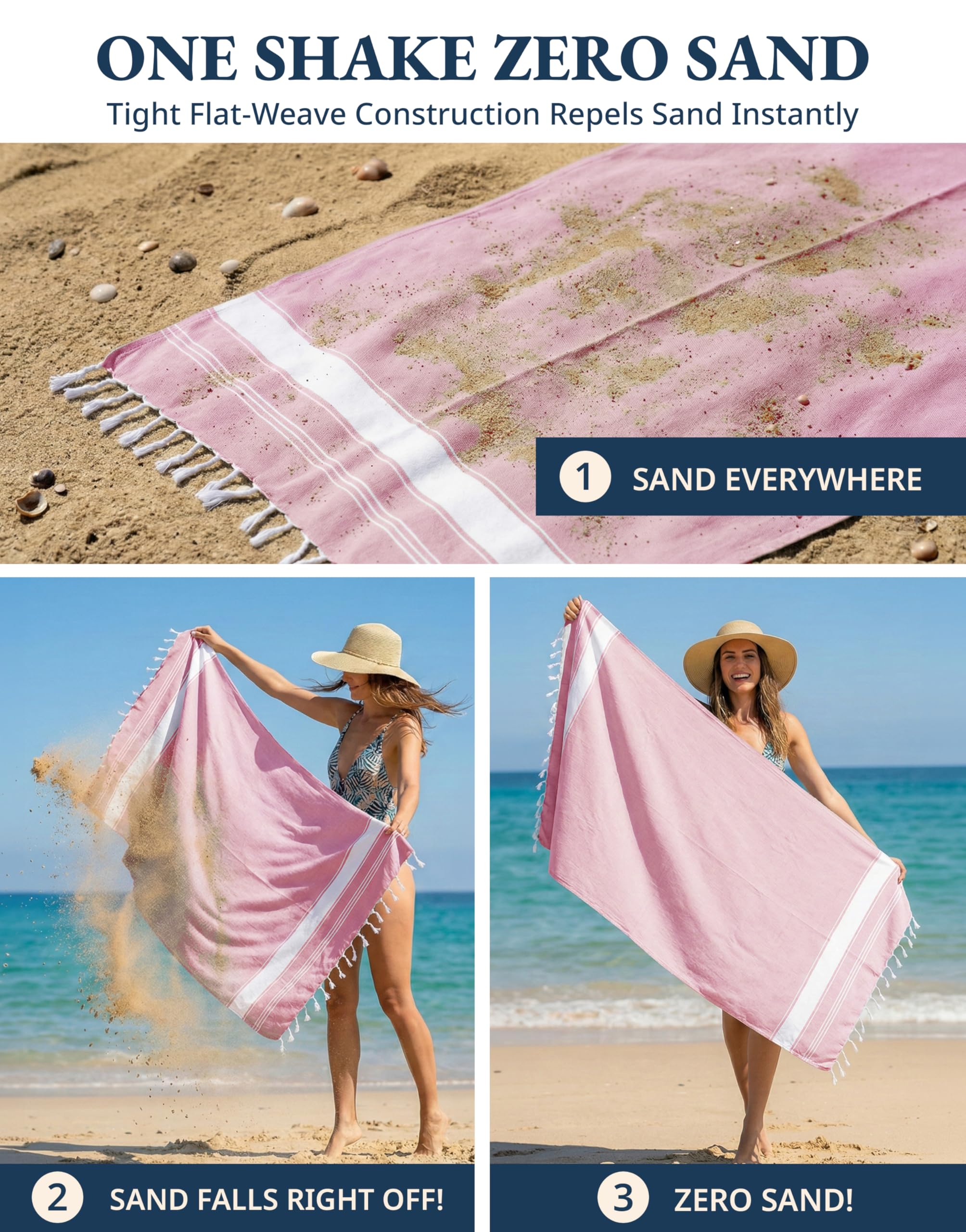 LANE LINEN vacuum-packed towel in travel bag demonstrating space-saving benefit