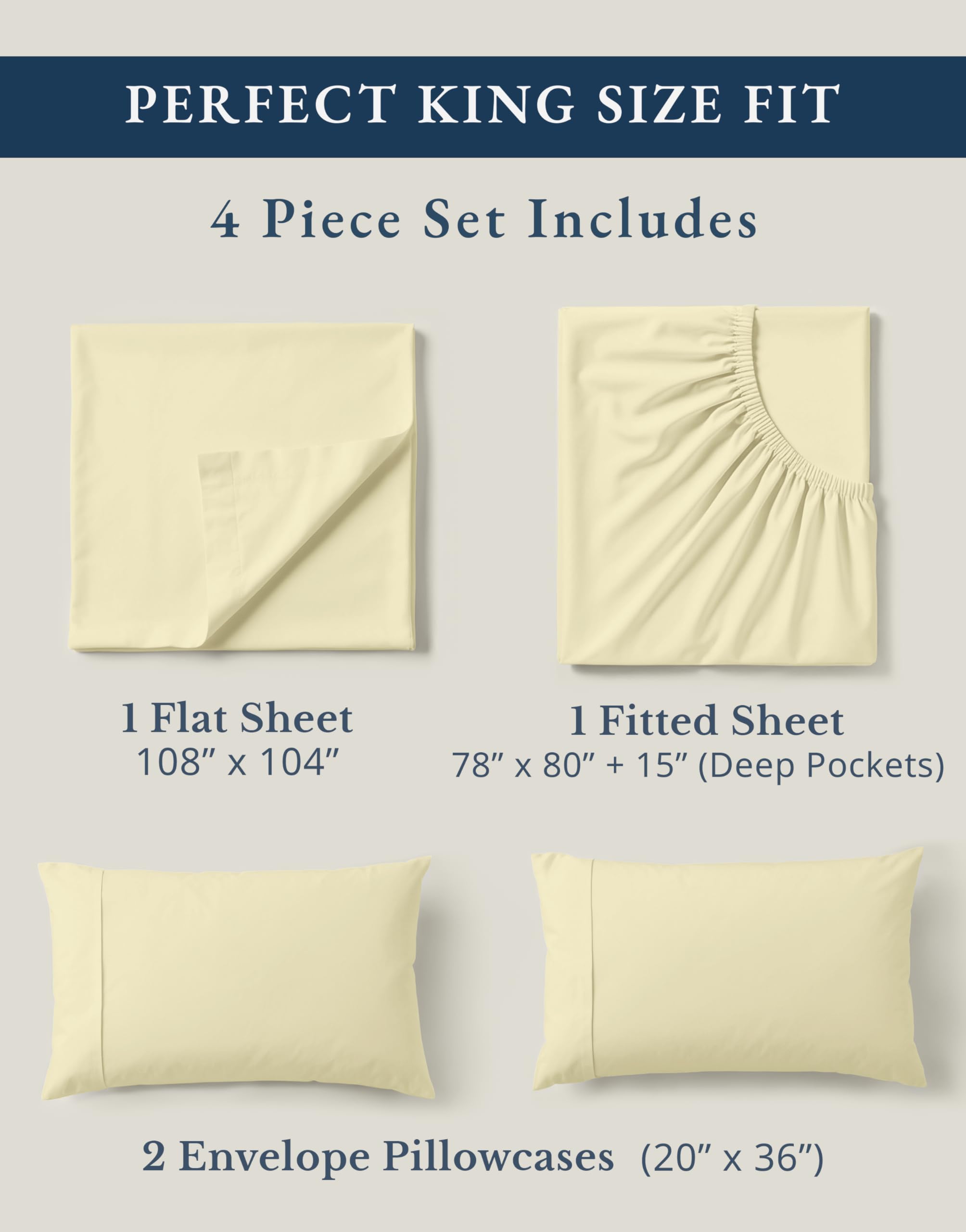 LANE LINEN sheets styled on a king bed illustrating crisp hotel-like look