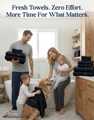 LANE LINEN washcloth stack showing soft terry weave ideal for face and kids