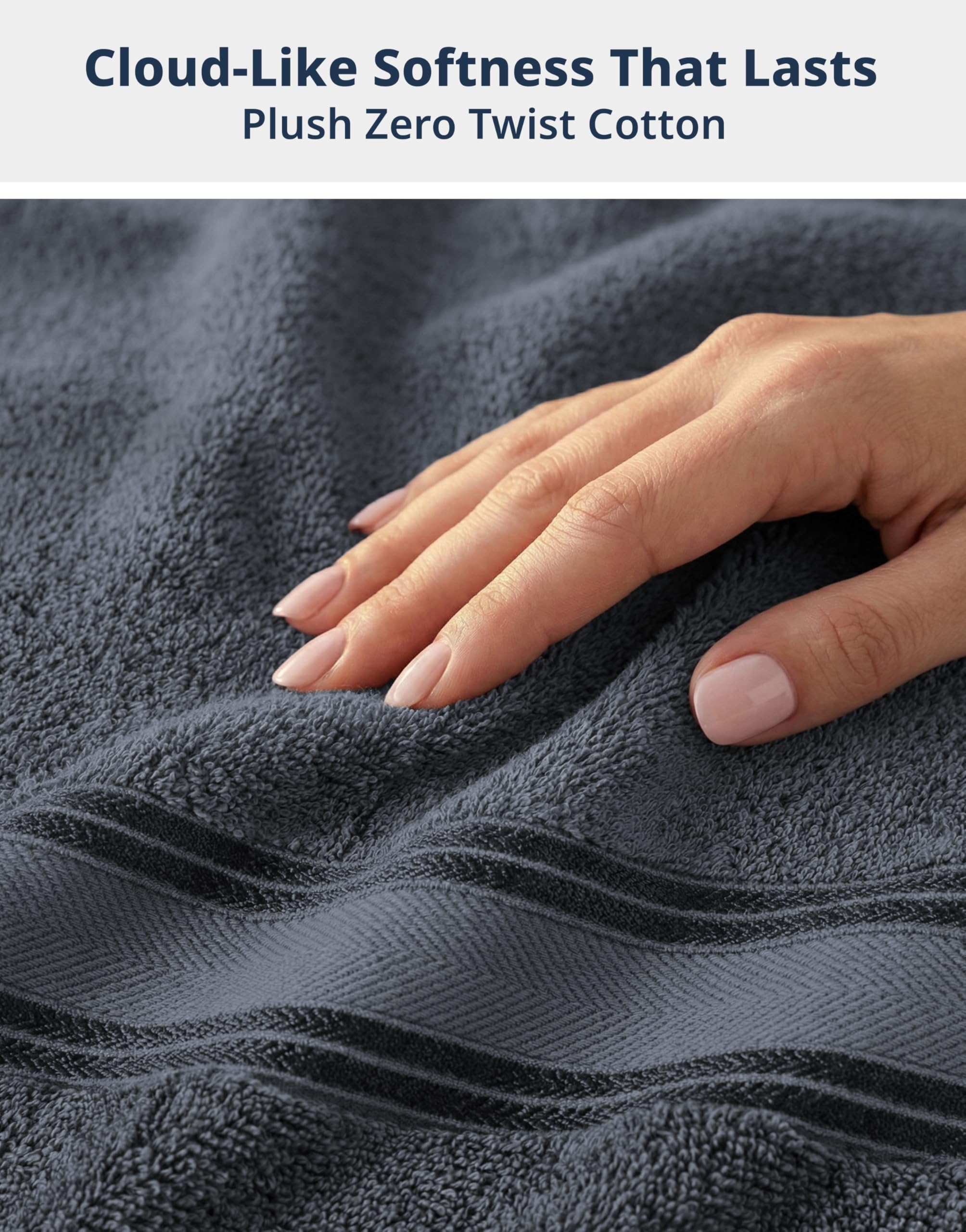 LANE LINEN washcloth stack close-up showing soft pile and gentle cleansing benefit