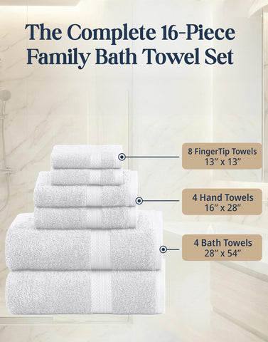 LANE LINEN washcloths arranged to show size and versatility