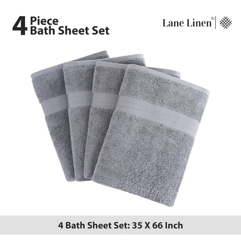 LANE LINEN next to standard towel showing oversized 35x66 advantage