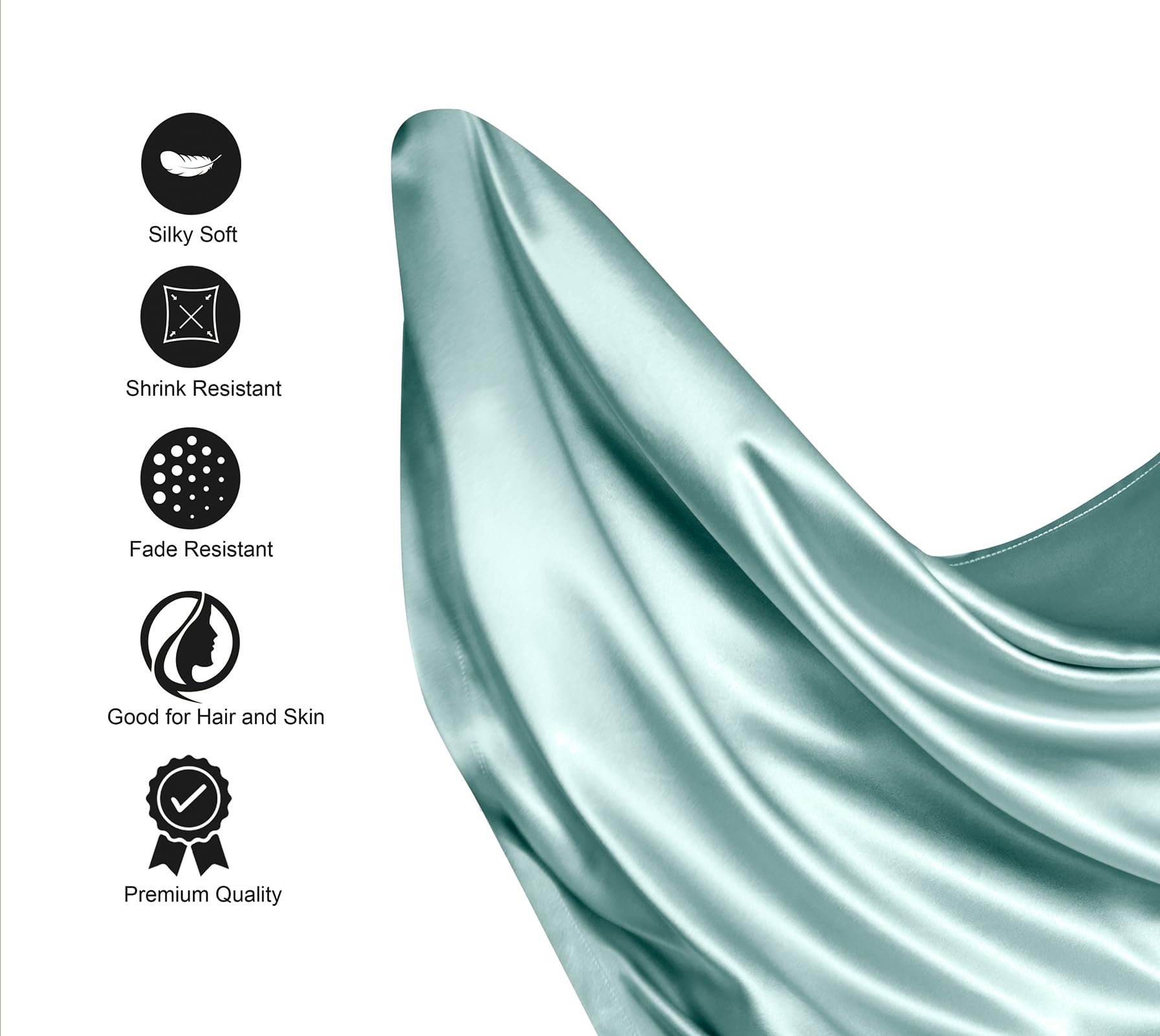 Lanest Housing fabric close-up showing satin weave and cooling smooth texture