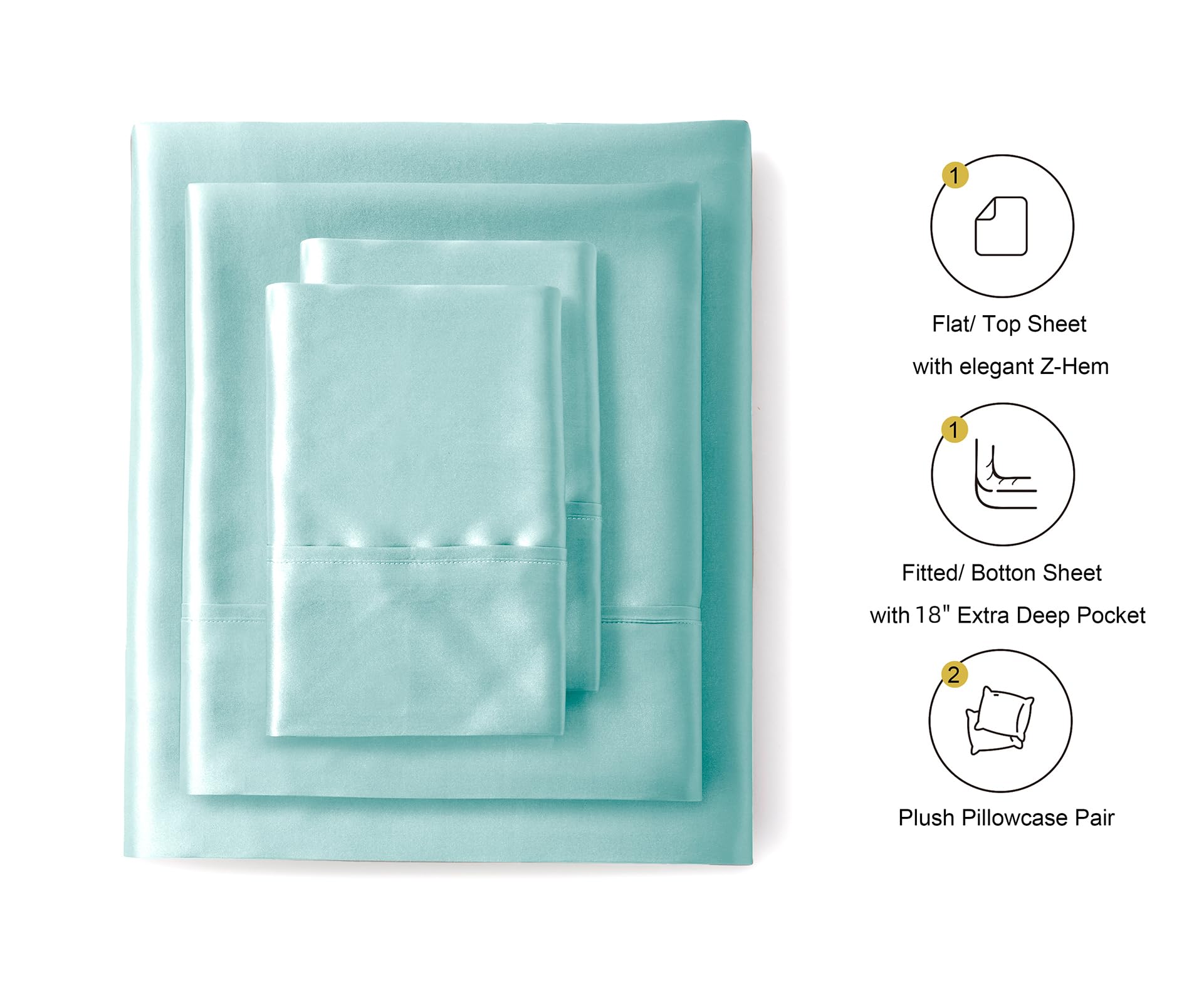 Lanest Housing fitted sheet corner with elastic and straps for secure anti-slip fit