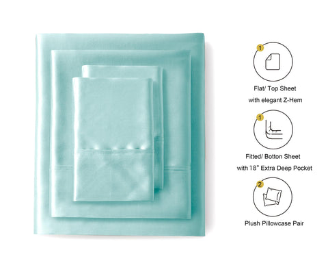 Lanest Housing fitted sheet corner with elastic and straps for secure anti-slip fit