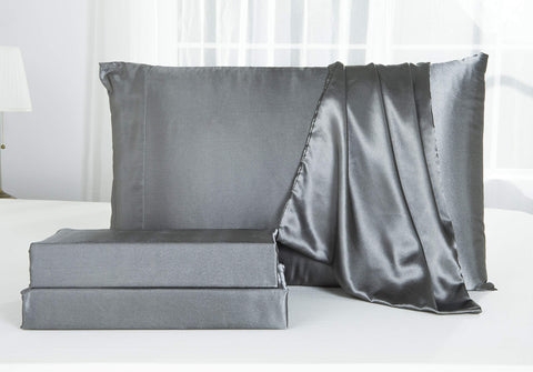 Lanest Housing queen fitted sheet on mattress showing correct fit and depth coverage