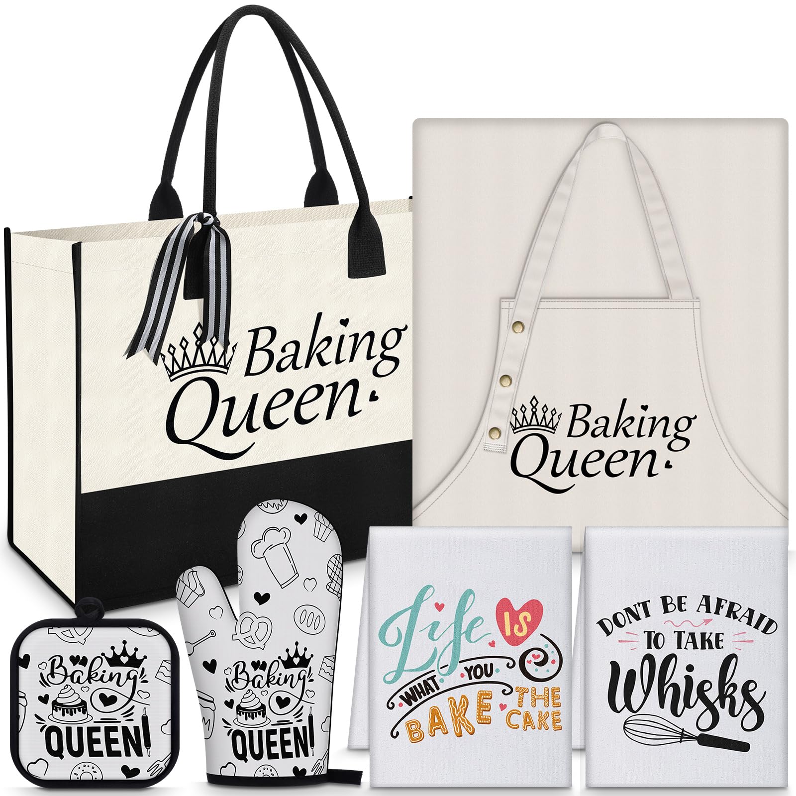 Langyiwee front view of full baking gift set showing all pieces and gift-ready appeal