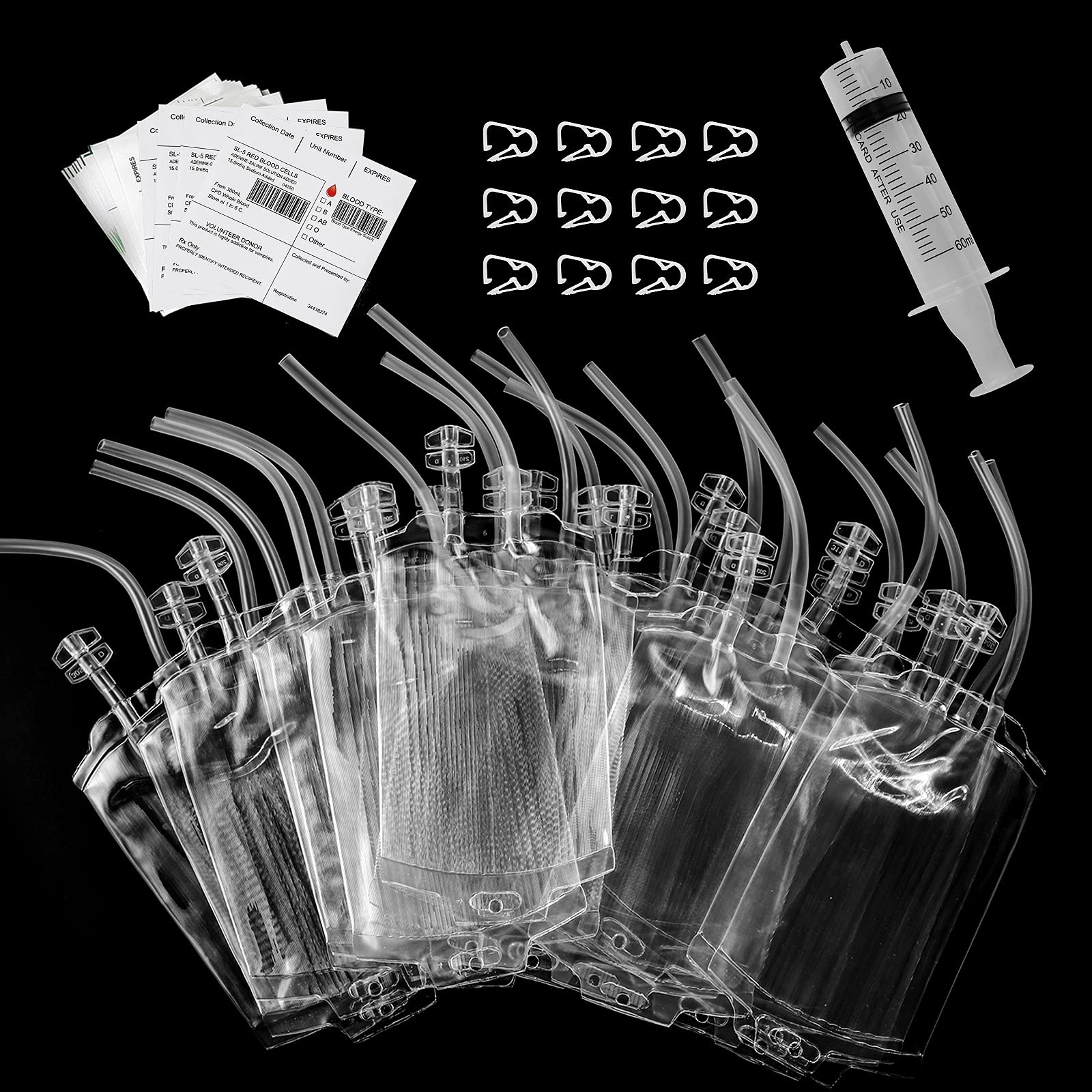 Lansian party table display with multiple pouches creating spooky atmosphere quickly