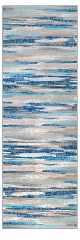 Lansny ombre color detail of aqua to beige showing fade‑resistant dye and modern look