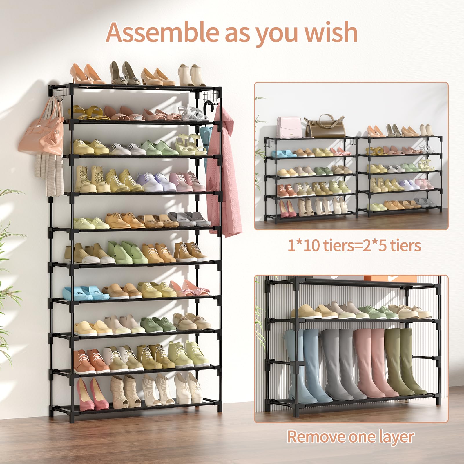 LANTEFUL with one removed tier to fit tall boots and larger footwear