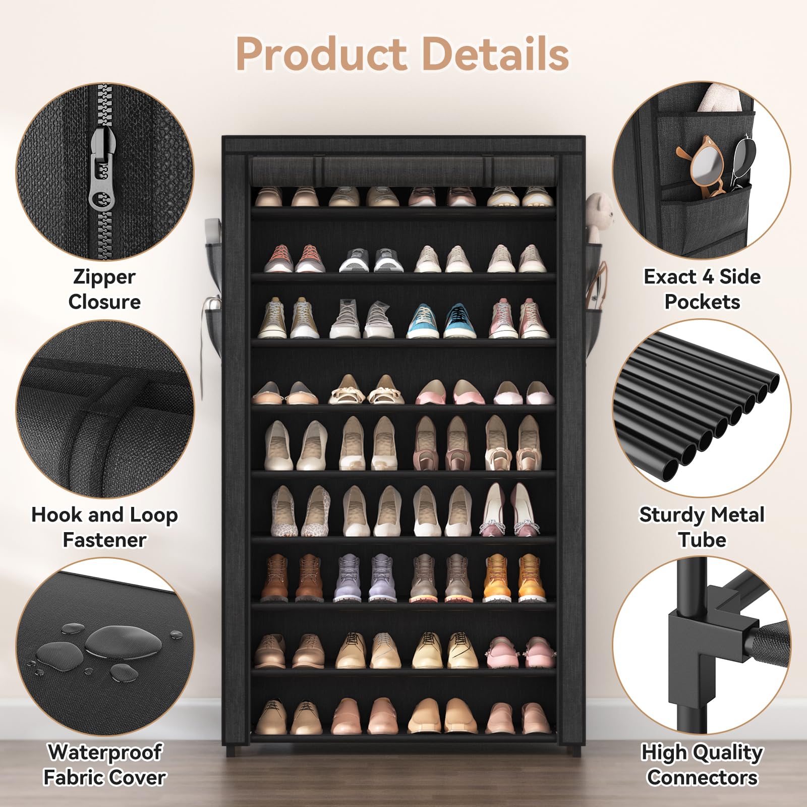 LANTEFUL in closet setting maximizing vertical space for tidy organization