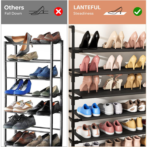 LANTEFUL shoe rack placed in an entryway illustrating space-saving organization benefit