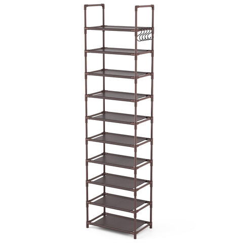 LANTEFUL shelves holding towels and bags showing multiuse storage benefit