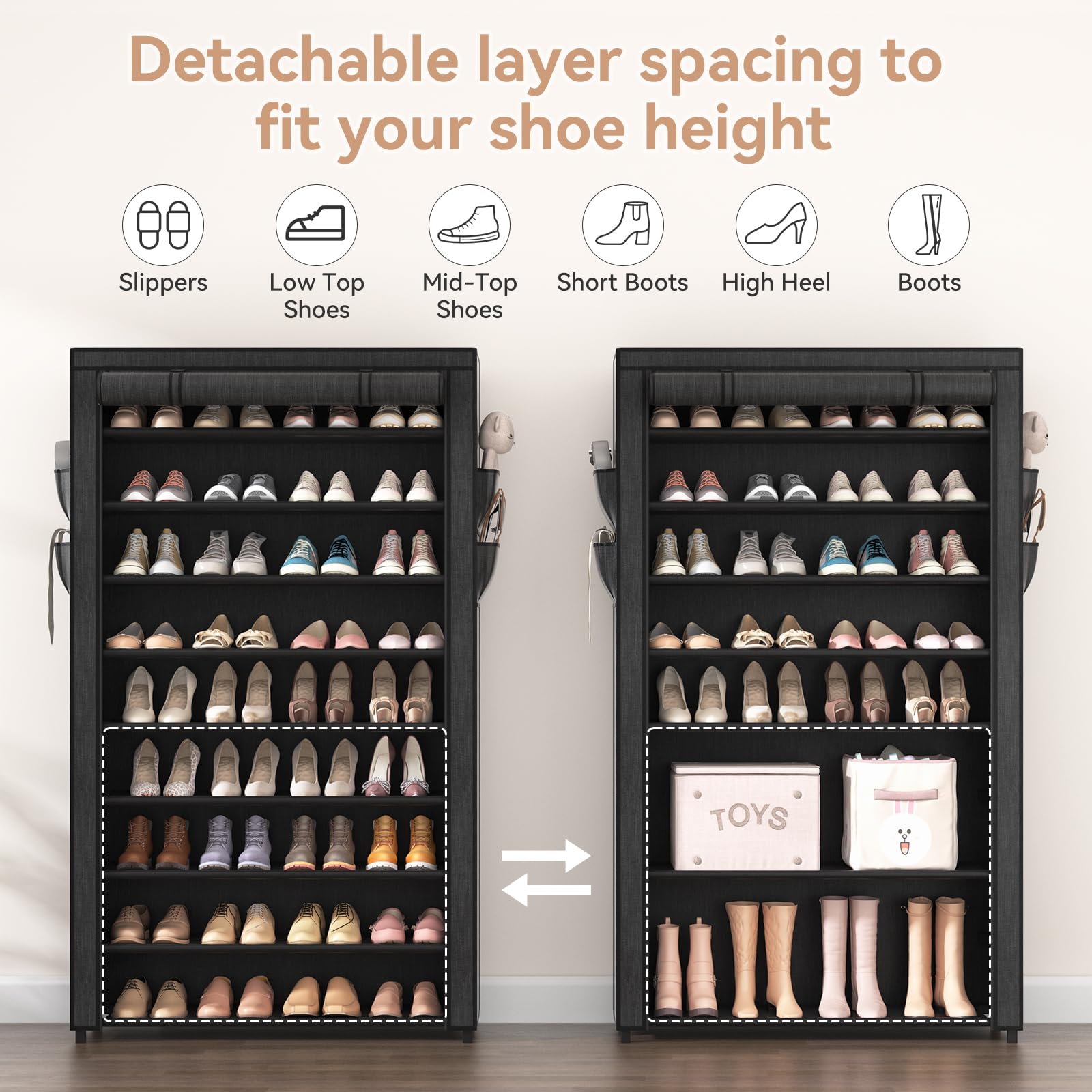 LANTEFUL scale against doorway demonstrating slim depth and space-saving benefit