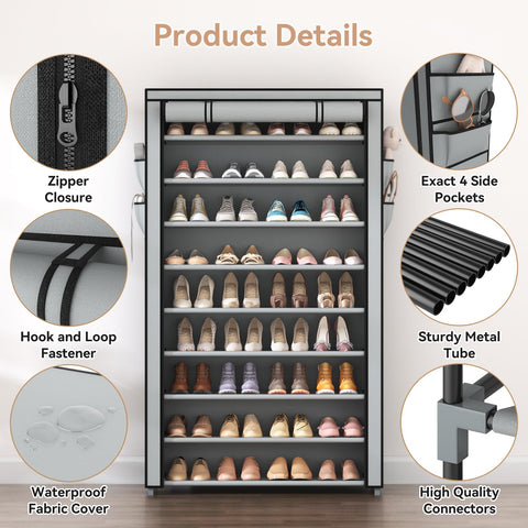 LANTEFUL single shelf removed to fit tall boots for versatile storage