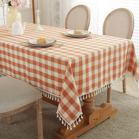 Laolitou front flat lay showing orange buffalo check and full spread