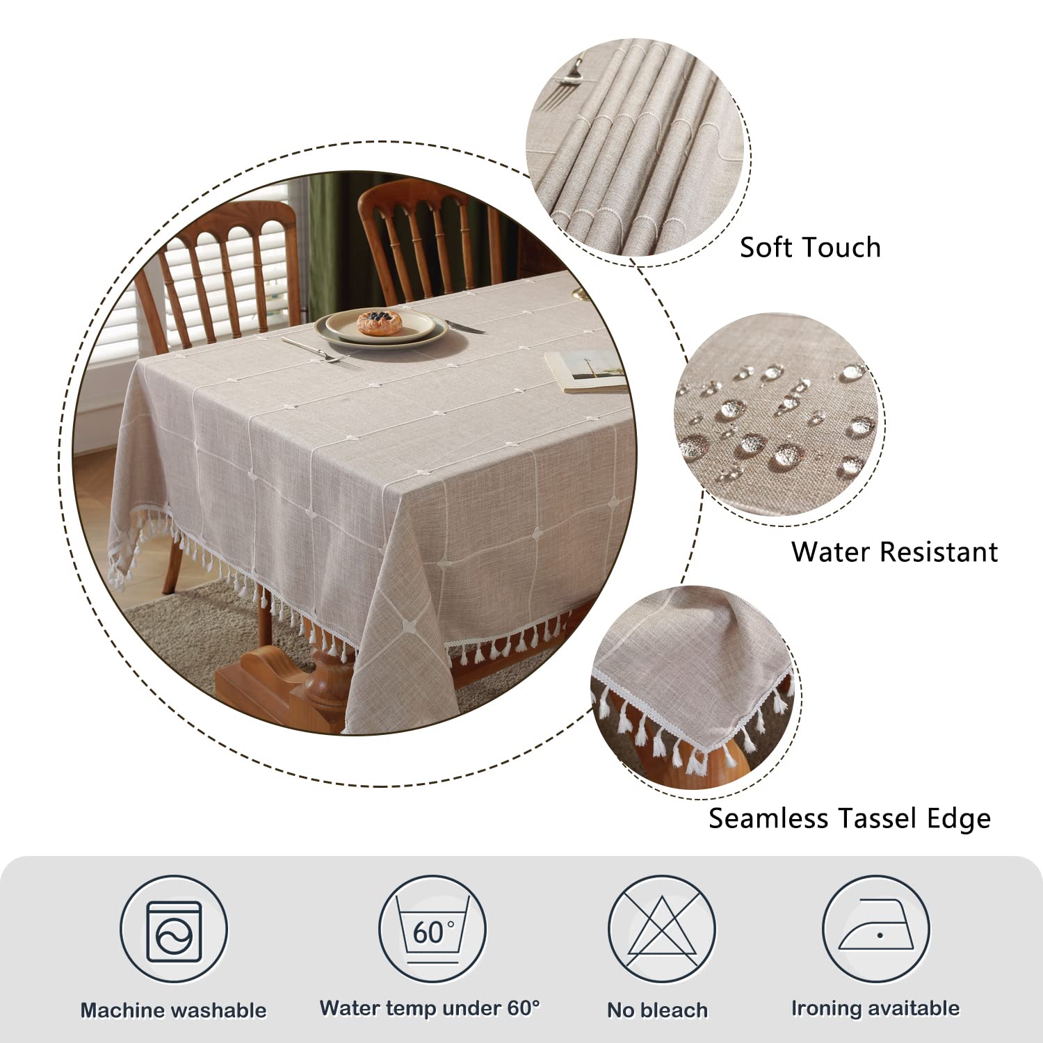 Laolitou waterproof backing demonstration protecting tabletop from spills