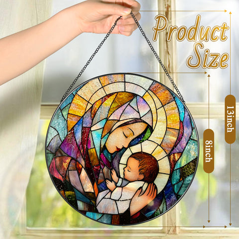 LAOWEIKI suncatcher in window with sunlight, casting warm colorful reflections for ambience
