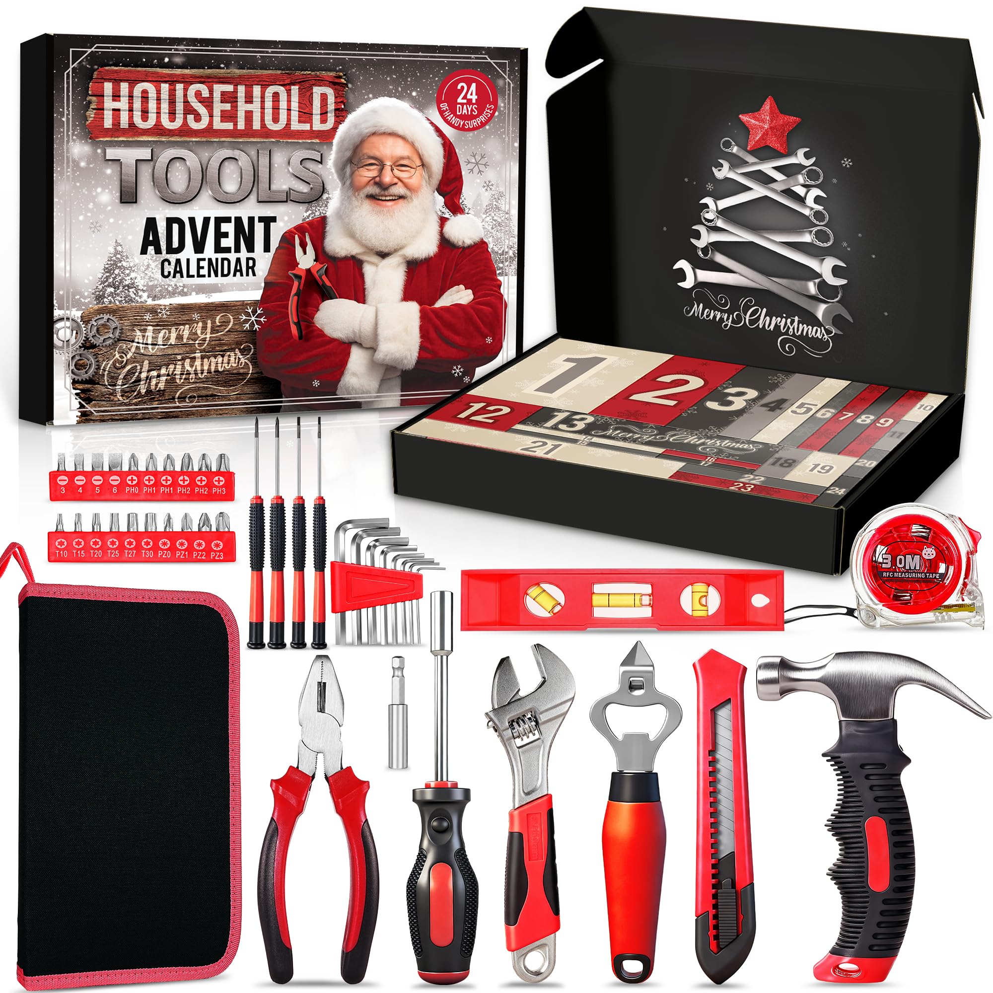 Larchio front packaging showing advent calendar and numbered doors, ideal gift