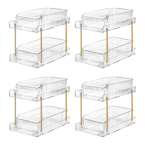 LAREKUN front packaging showing four clear organizers and brand label for easy identification