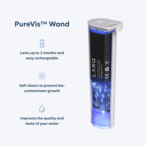 LARQ PureVis fitted in a refrigerator door showing compact design and chilled storage benefit