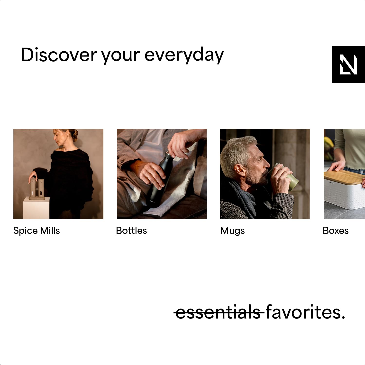 LARS NYSØM mills on kitchen counter demonstrating style and everyday usability