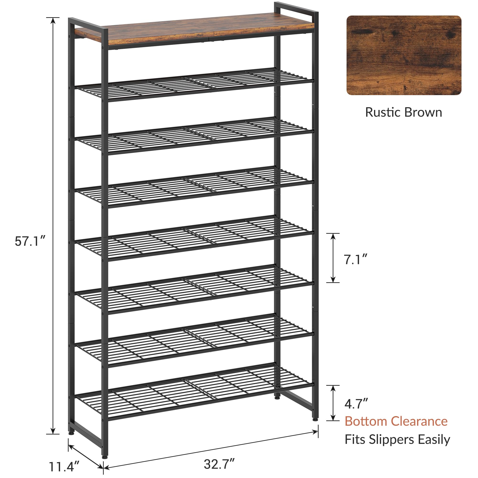 Larzonic close-up of dense wire shelf showing durable support