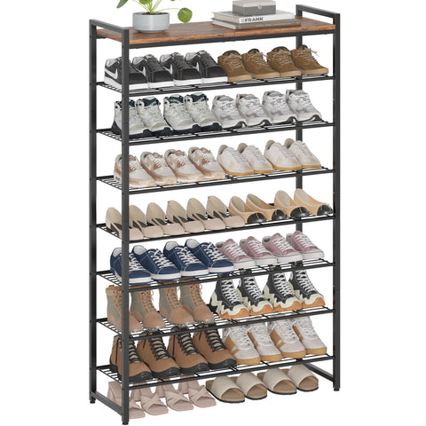 Larzonic front view full rack showing organized shoes and space savings