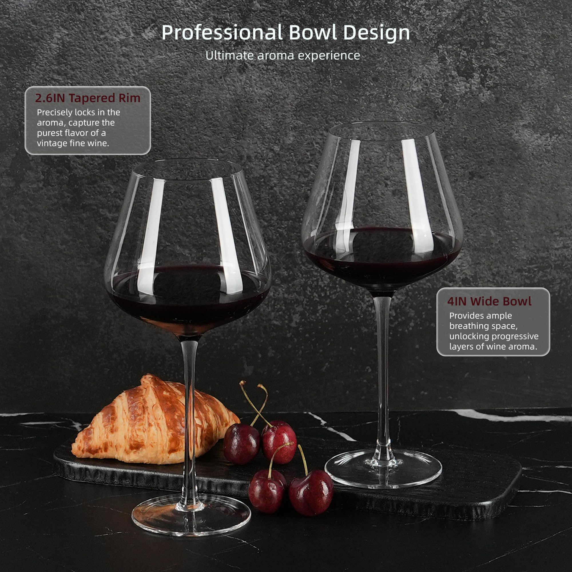 LASTURYCX poured red wine showing aeration and elegant flow benefits