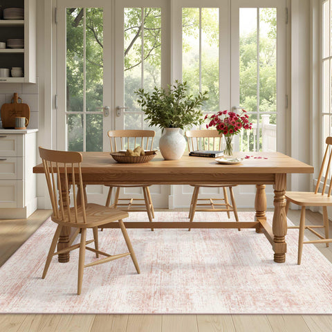 Latte&Fog pink rug styled in girl's bedroom adding cozy decor