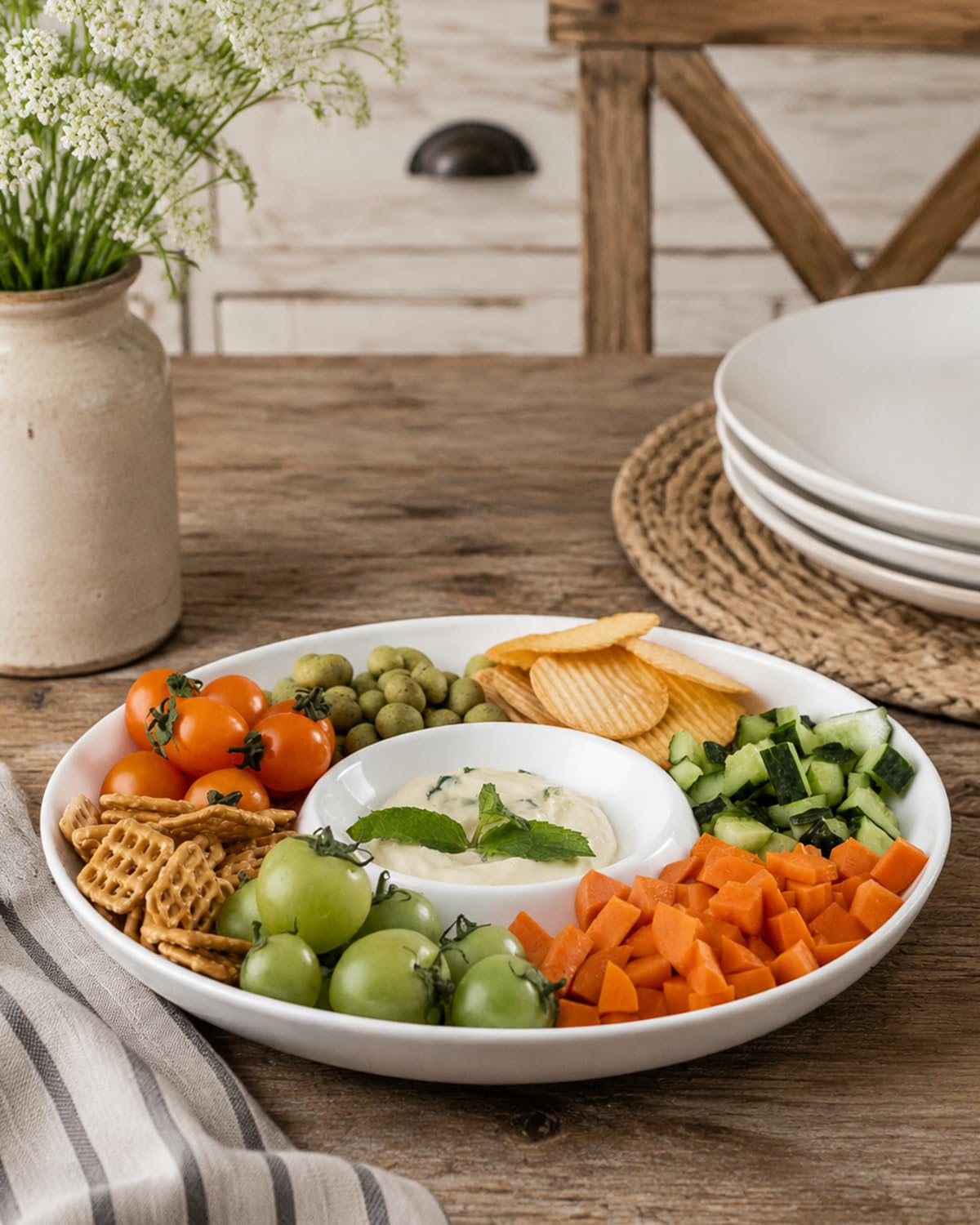 LAUCHUH platter in buffet setting showing stylish party presentation