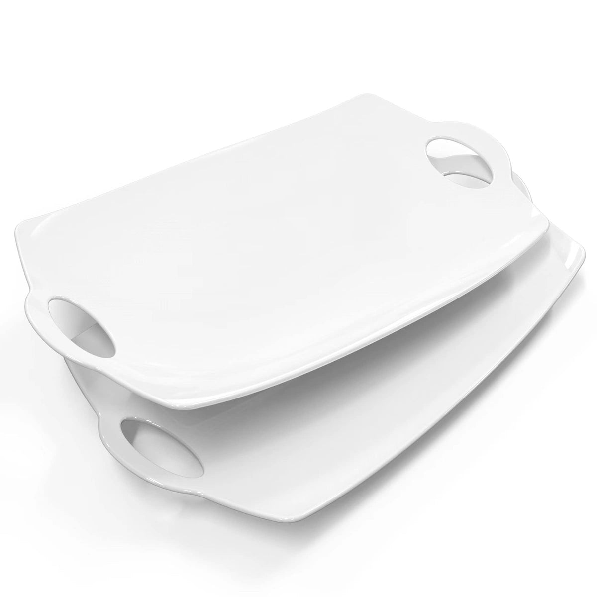 LAUCHUH front view platter showing clean white presentation and elegant look