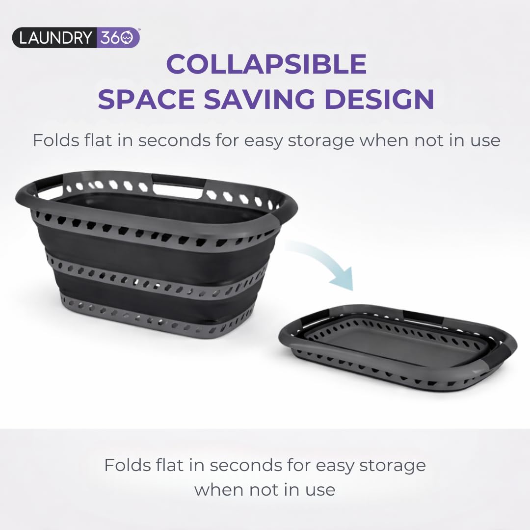 Laundry 360 close up of triple handles for secure comfortable carrying