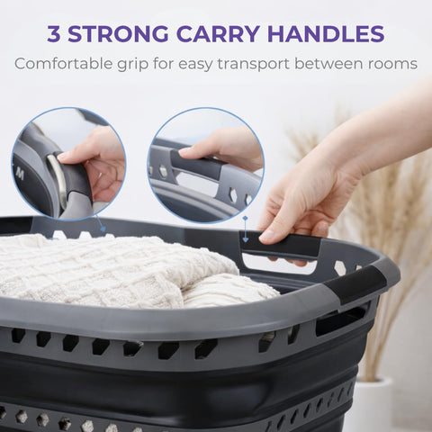 Laundry 360 being carried loaded with clothes for easy transport