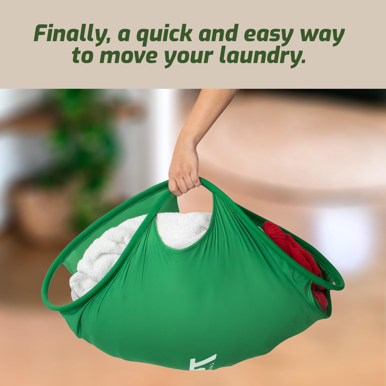 Laundry Turtle collapsed for compact storage and convenience