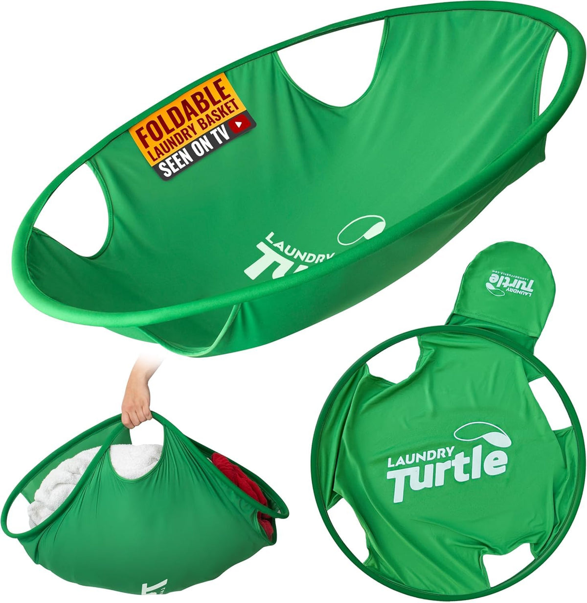 Laundry Turtle front view inside washer showing fast transfer benefit