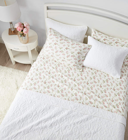 Laura Ashley Audrey Pink close-up of brushed flannel texture benefit: ultra-soft warmth