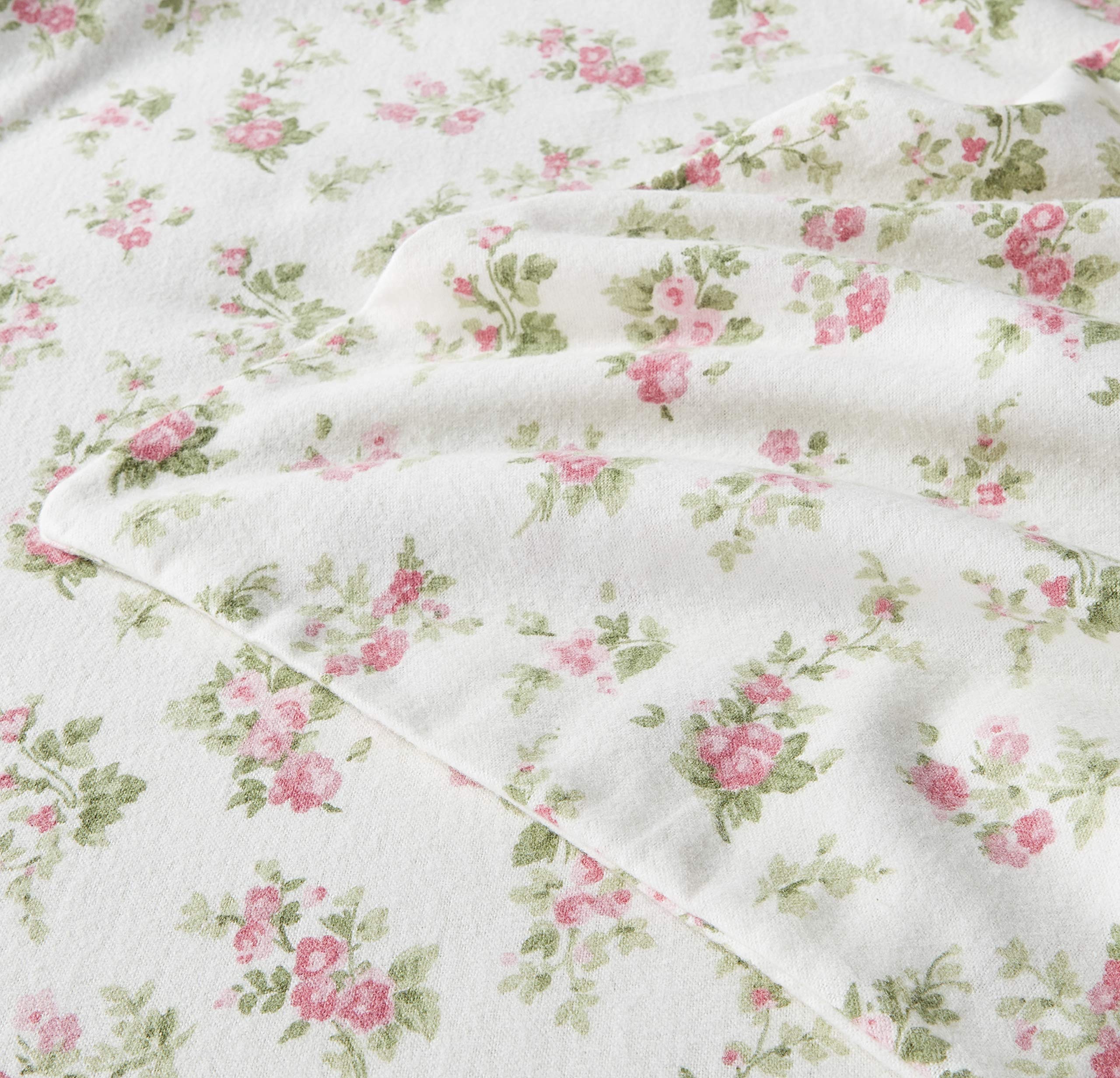 Laura Ashley Audrey Pink fitted sheet elastic detail benefit: secure deep-pocket fit