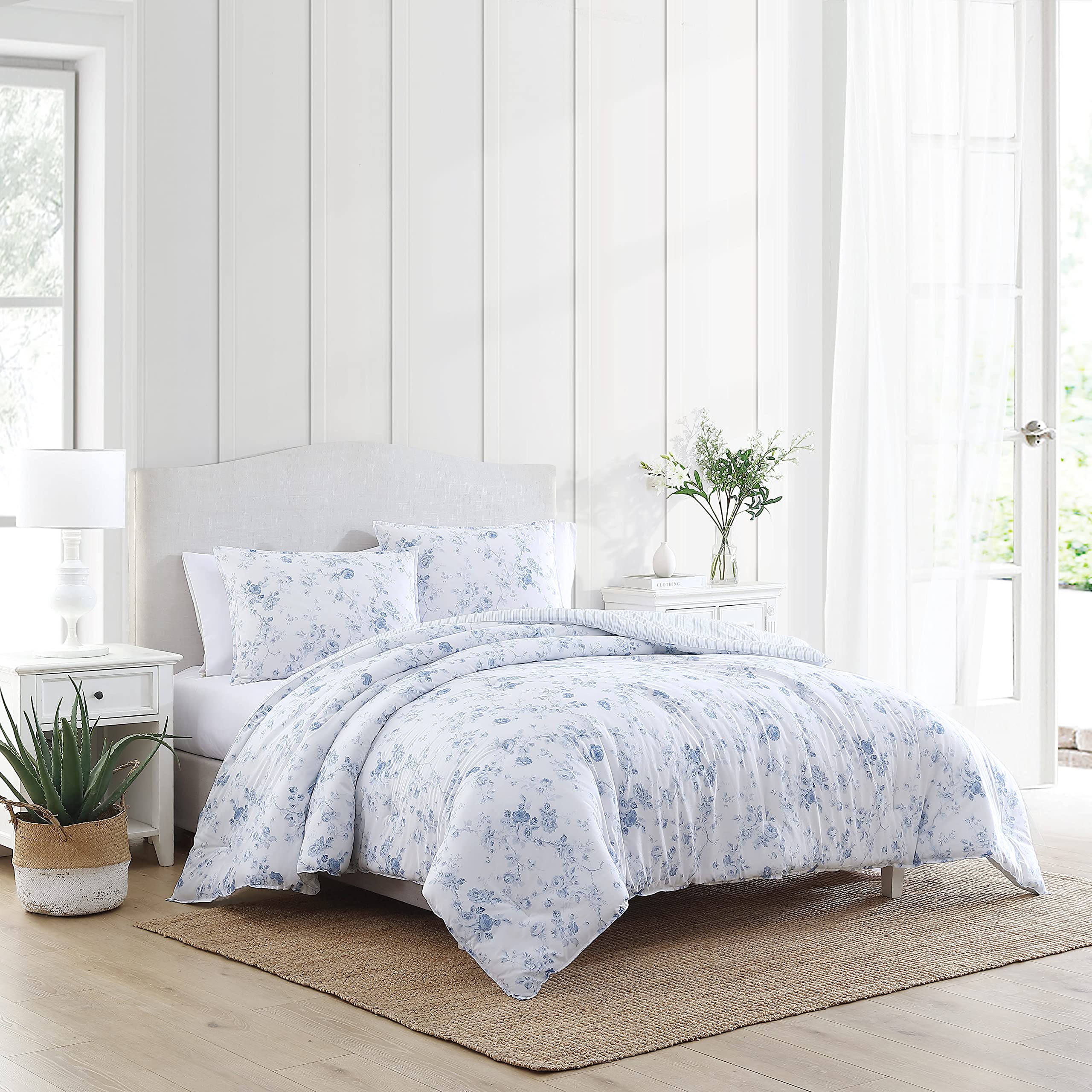 Laura Ashley close-up of cottage-rose print highlighting delicate detail and color