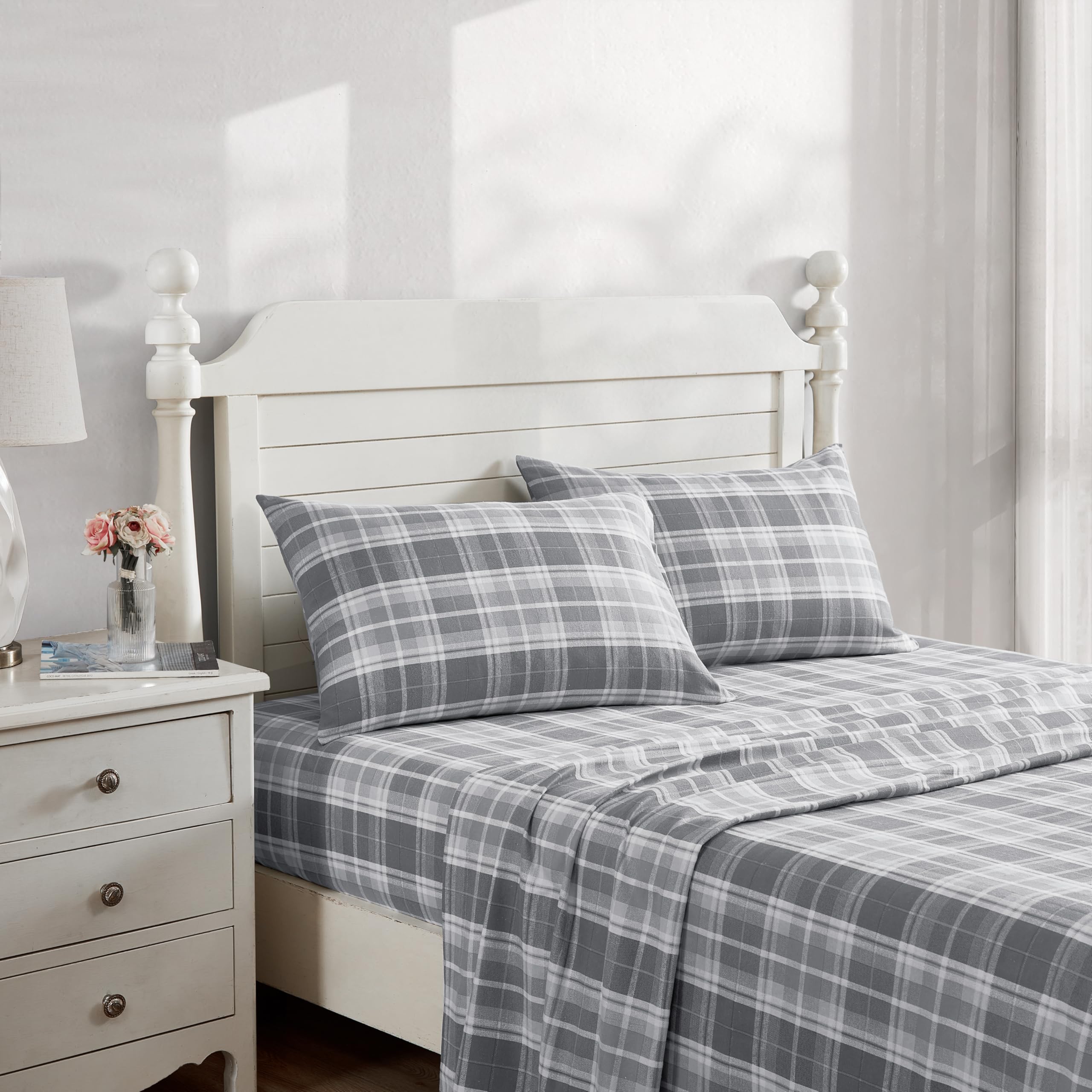 Laura Ashley close-up flannel texture highlighting cozy softness