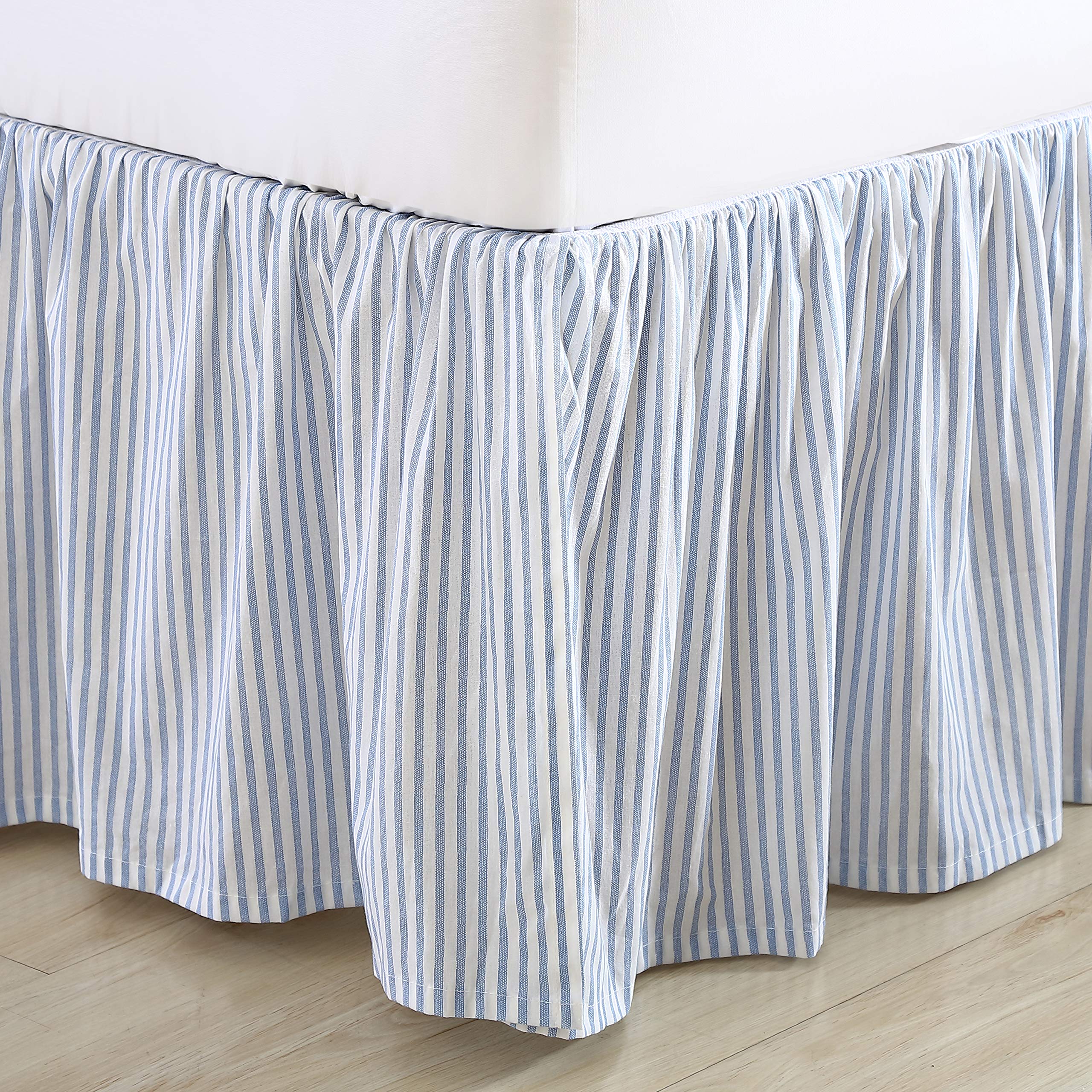 Laura Ashley detail of ruffle and seam stitching showing durable construction and neat drape