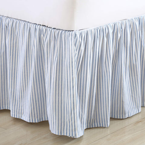Laura Ashley detail of ruffle and seam stitching showing durable construction and neat drape