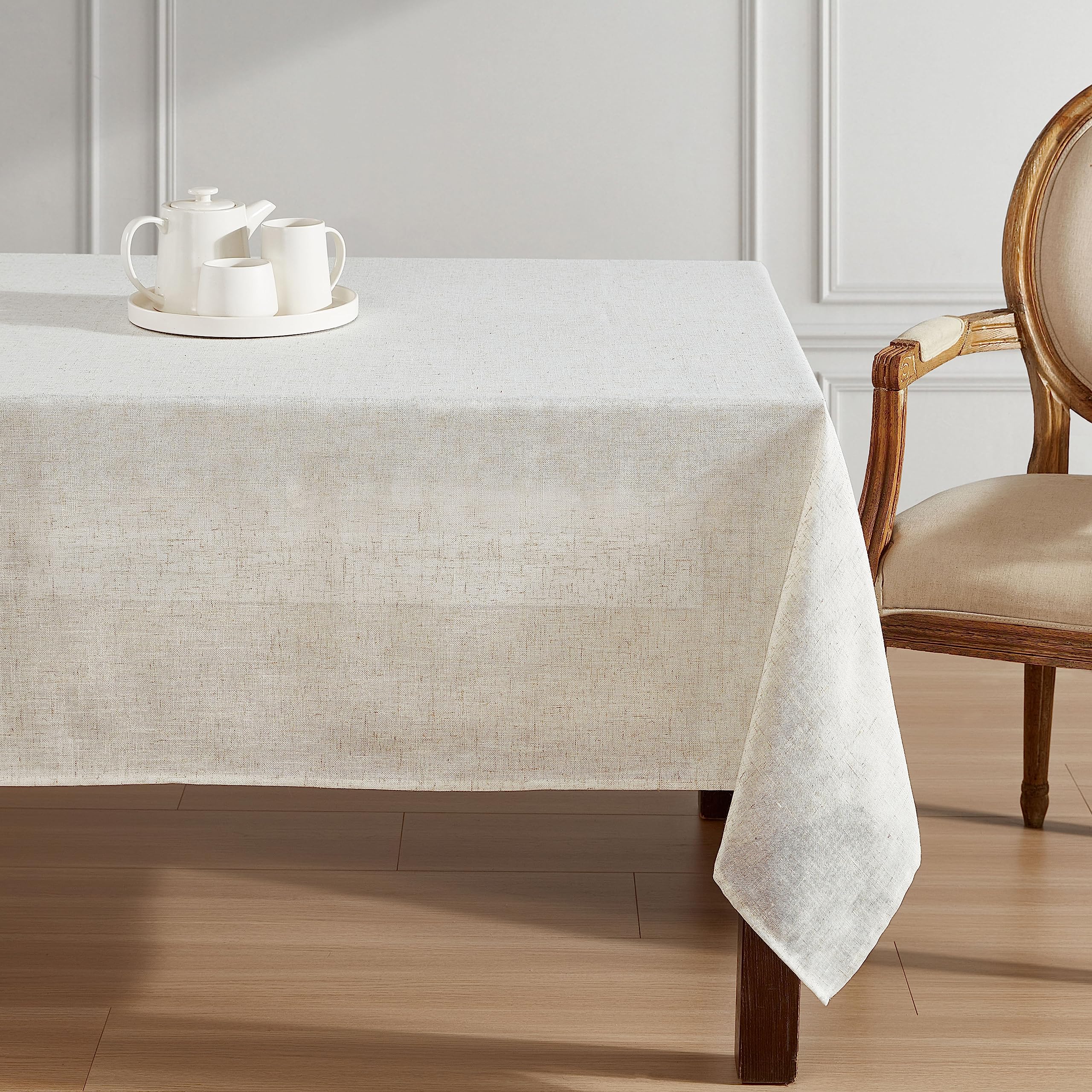 Close-up of Laura Ashley Dothan linen blend texture highlighting soft woven feel