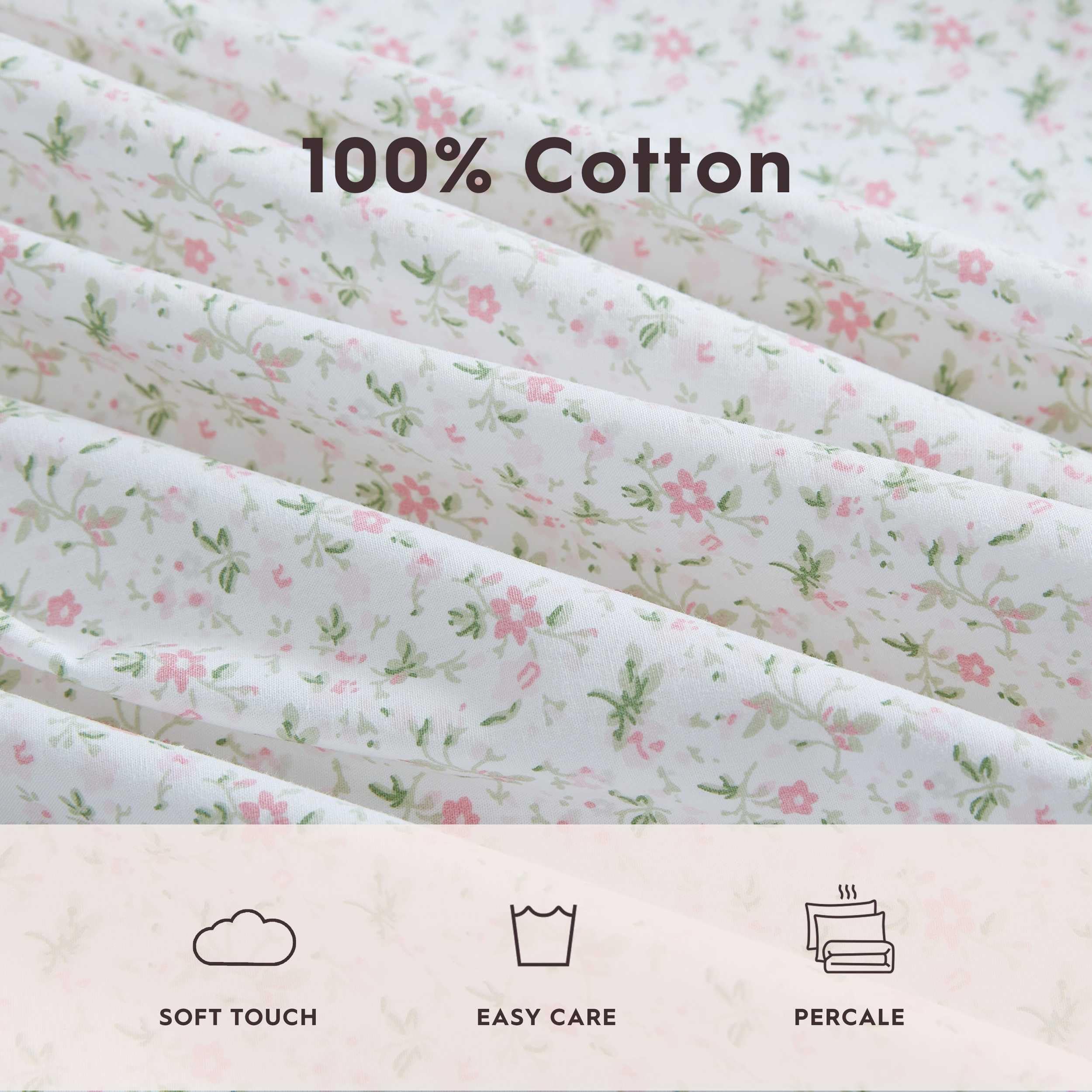 Laura Ashley Evie Pink standard pillowcase detail highlighting coordinated print