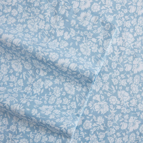 Laura Ashley close-up of fitted sheet deep pocket demonstrating secure fit on mattress