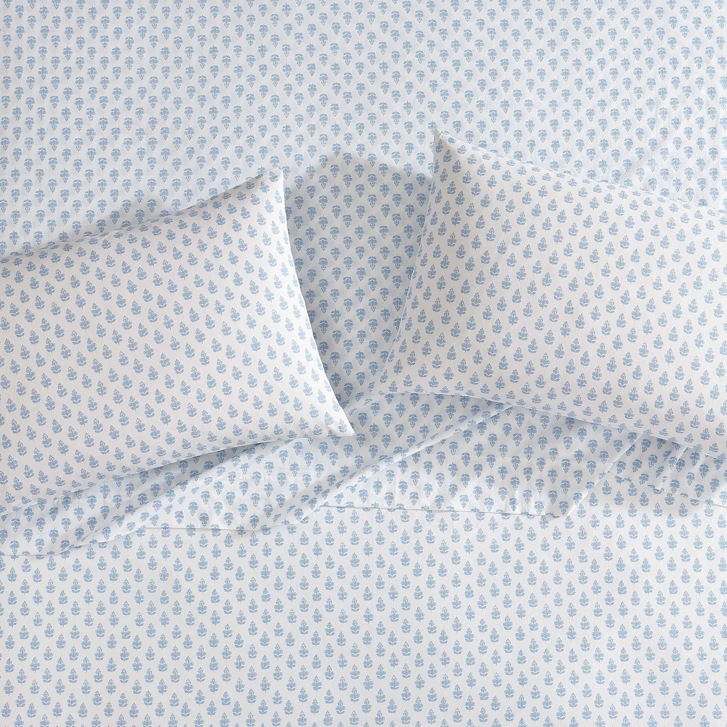 Laura Ashley fabric close-up showing percale weave and breathable texture