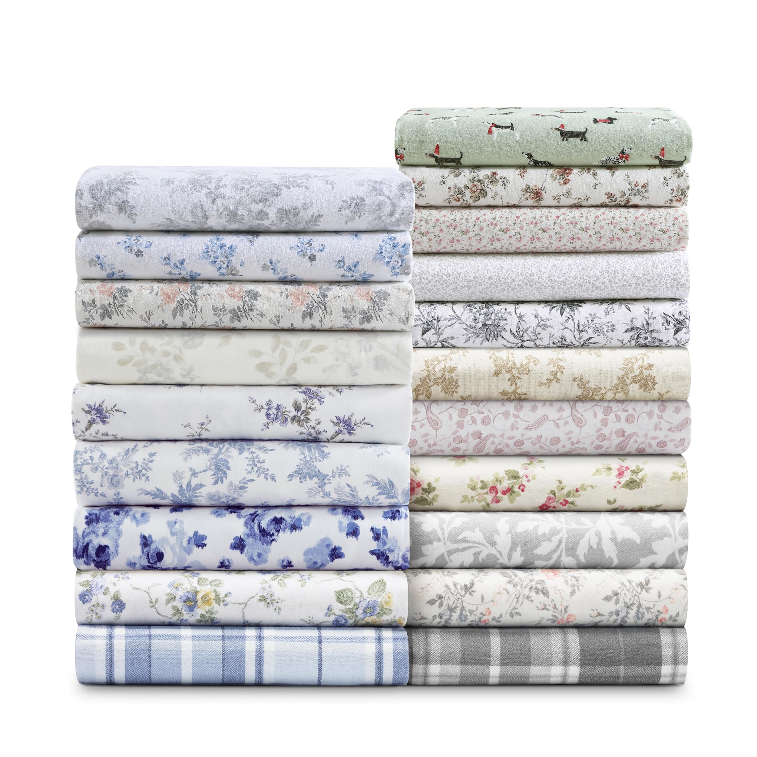 Laura Ashley Holiday Pups pattern detail, charming motif adds classic style