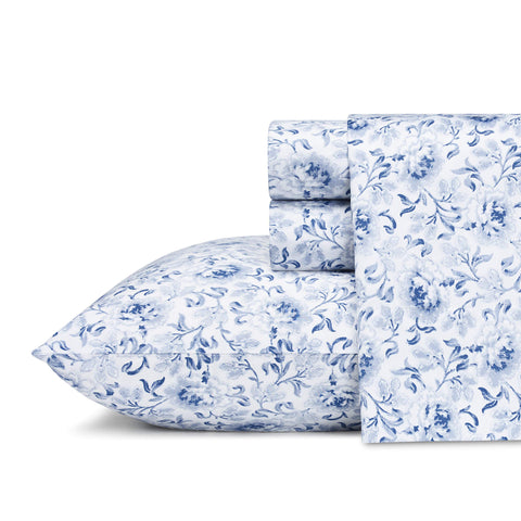 Laura Ashley front packaging showing full queen sheet set, attractive presentation