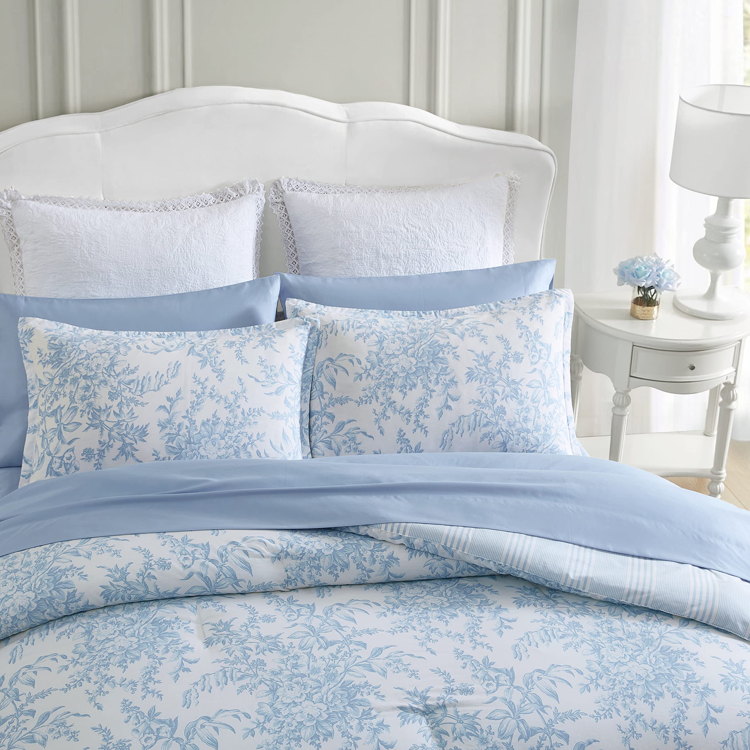 Laura Ashley reverse stripe detail showing versatile styling option and clean look