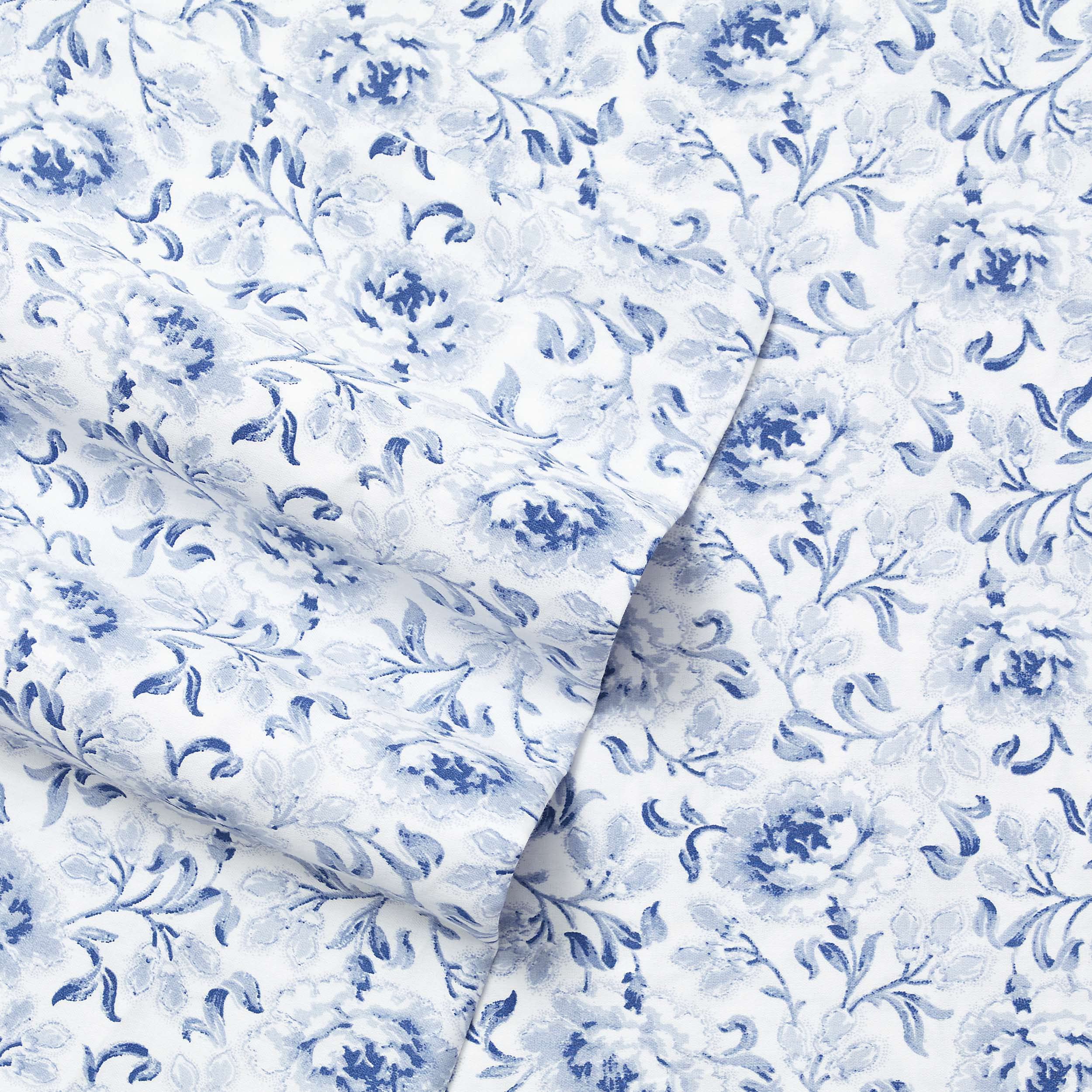 Laura Ashley cotton sateen close-up showing smooth weave and silky drape